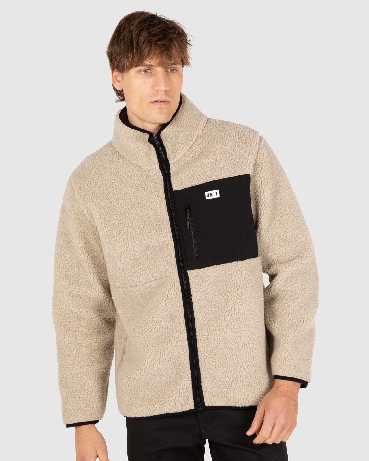 Unit Mens Teddy Fleece Jacket - Claim