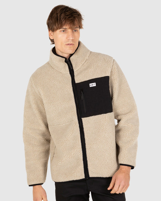 Unit Mens Teddy Fleece Jacket - Claim