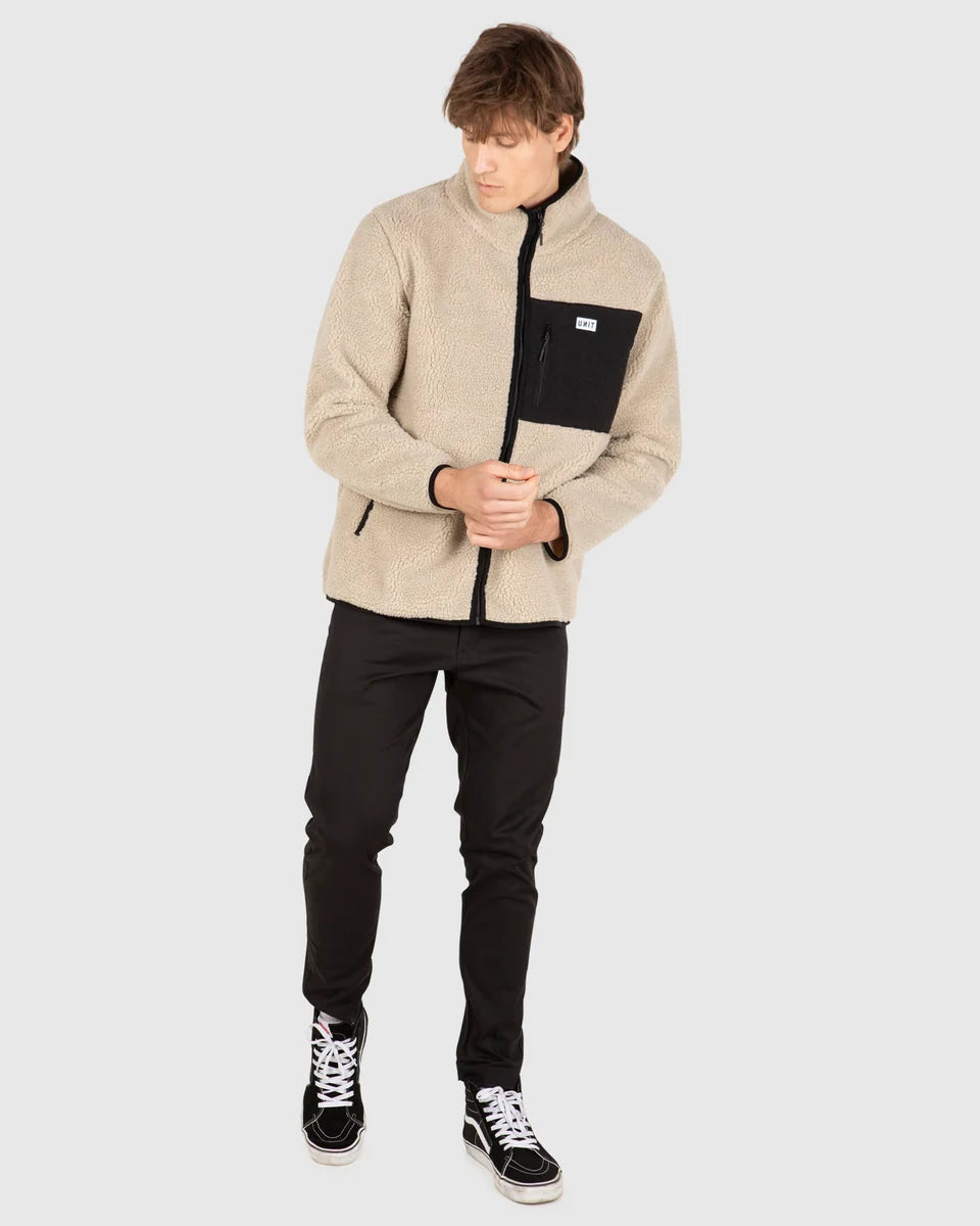 Unit Mens Teddy Fleece Jacket - Claim