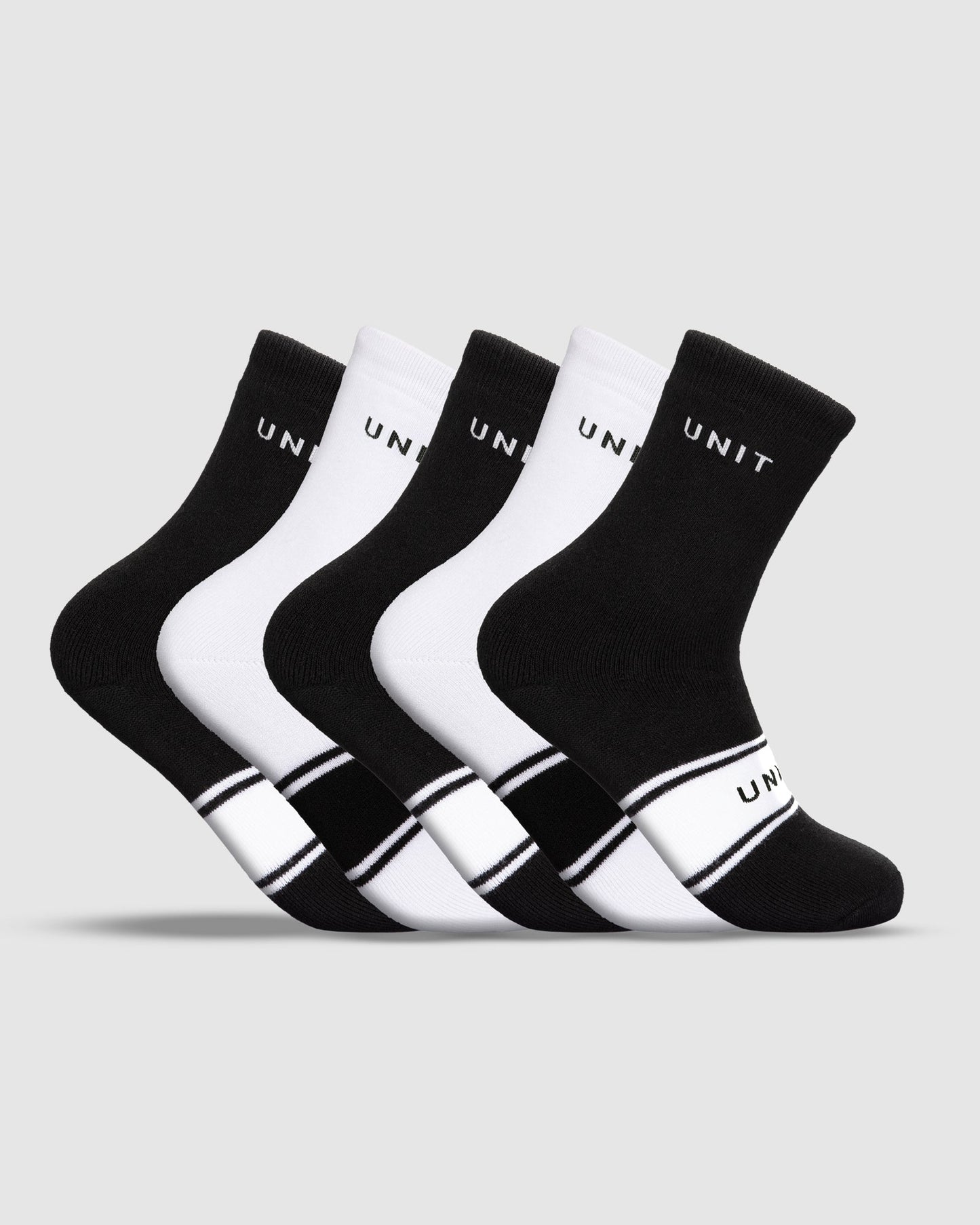Unit Ladies Socks - Bamboo Crew - 5 Pack