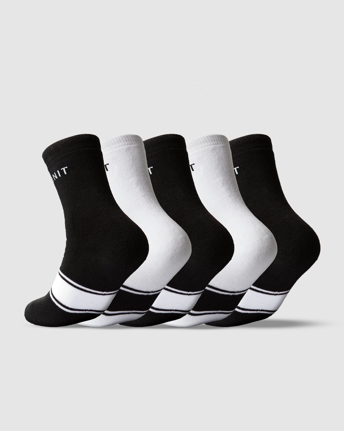 Unit Ladies Socks - Bamboo Crew - 5 Pack