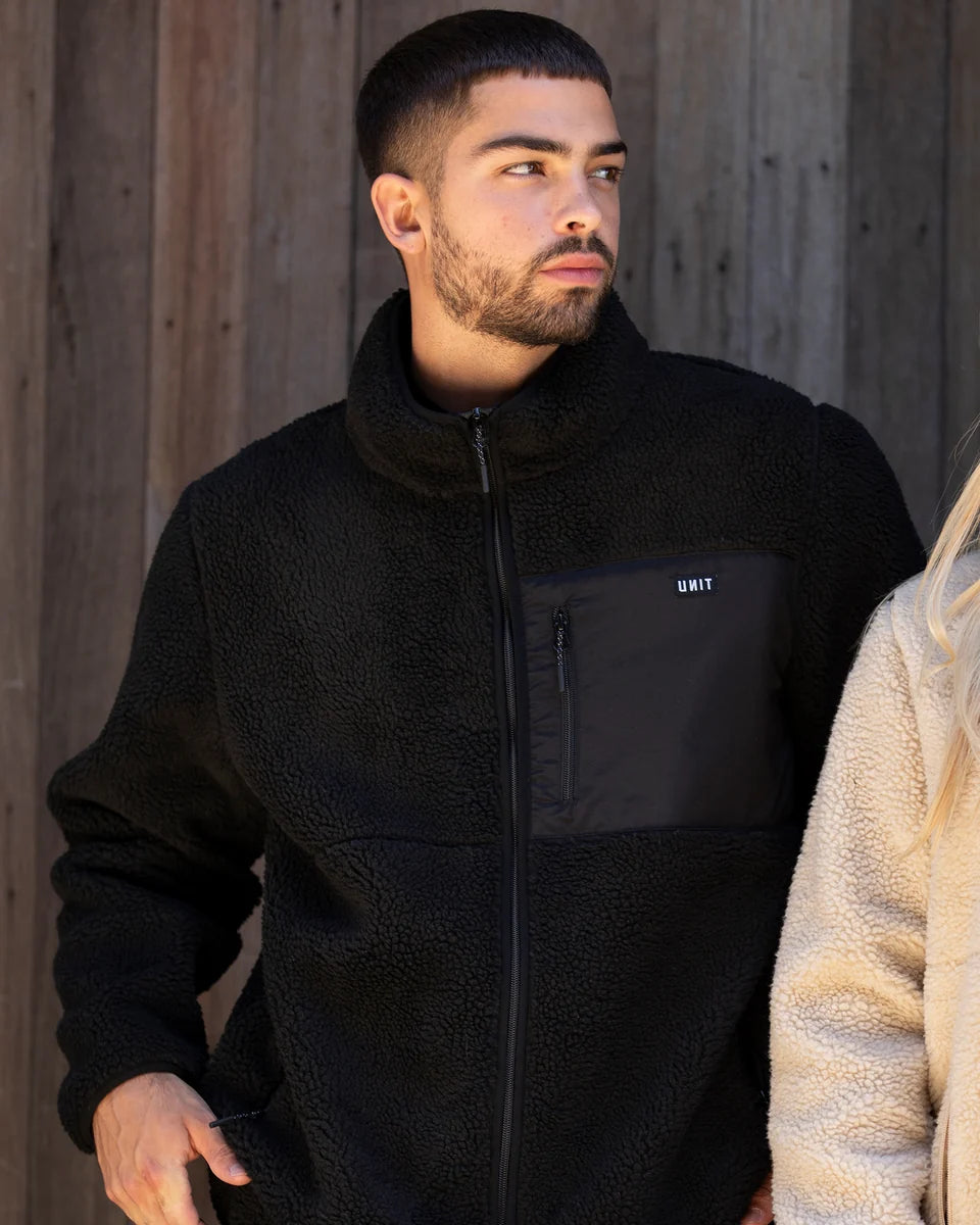 Unit Mens Teddy Fleece Jacket - District
