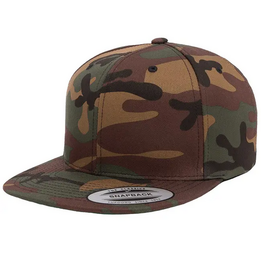 Yupoong Classic Camo Flat Snapback Cap