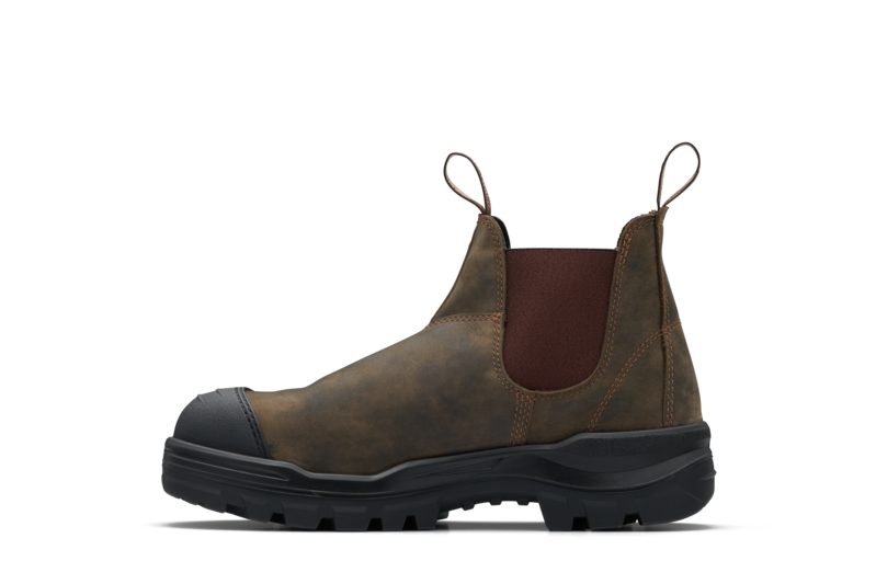 RotoFlex Rustic Brown Water Resistant Elastic Sided Steel Safety Boot