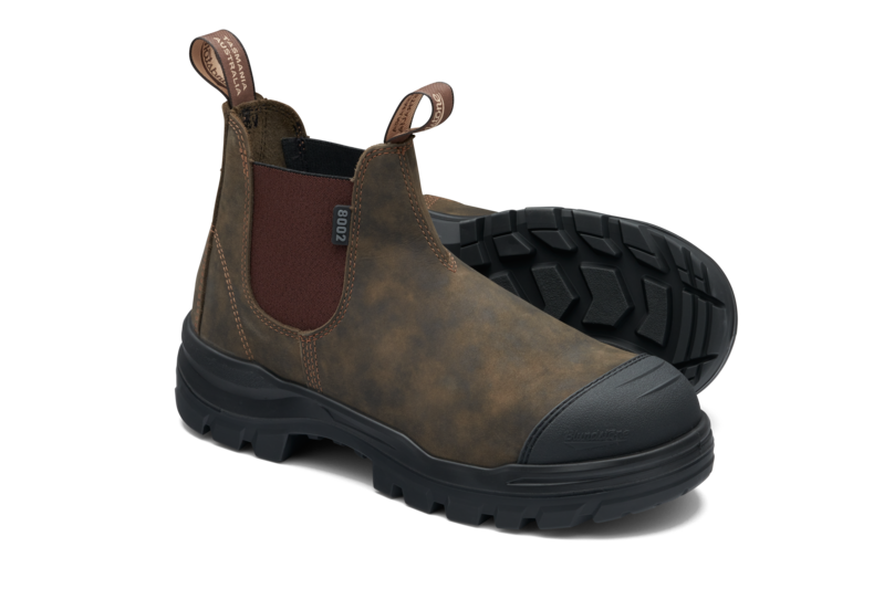 RotoFlex Rustic Brown Water Resistant Elastic Sided Steel Safety Boot