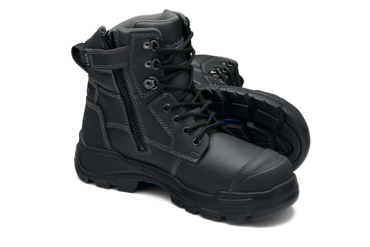 RotoFlex Black Water Resistant 150mm Zip Steel Nitrile Safety Boot