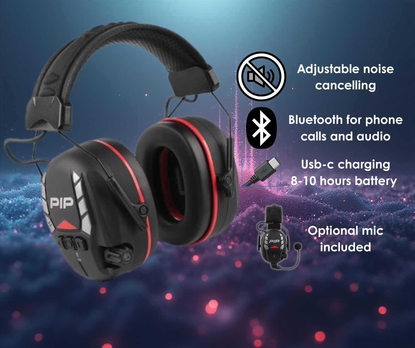 Elevate e-ZED Active Bluetooth Earmuffs