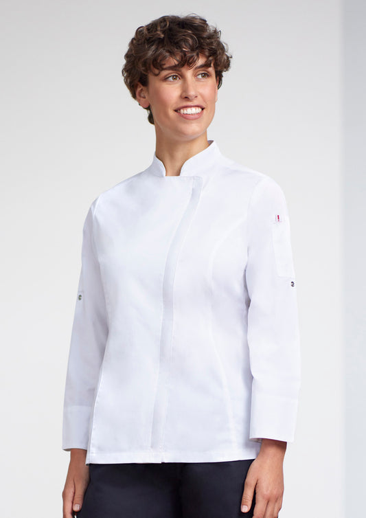 Womens Alfresco Long Sleeve Zip Chef Jacket