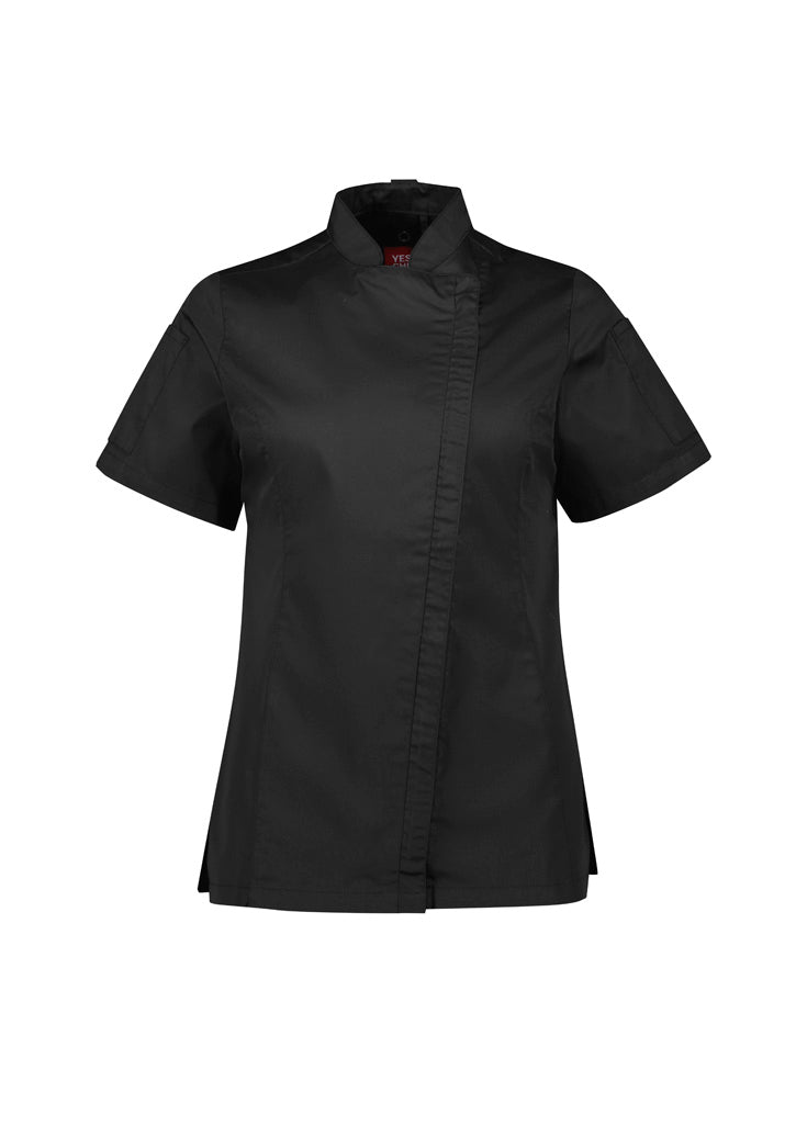 Womens Alfresco Short Sleeve Zip Chef Jacket