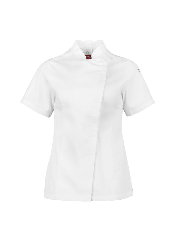 Womens Alfresco Short Sleeve Zip Chef Jacket