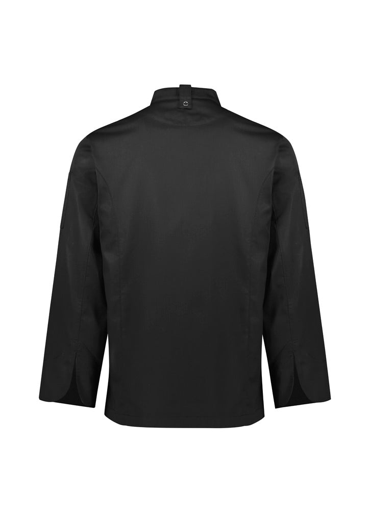 Mens Alfresco Long Sleeve Zip Chef Jacket