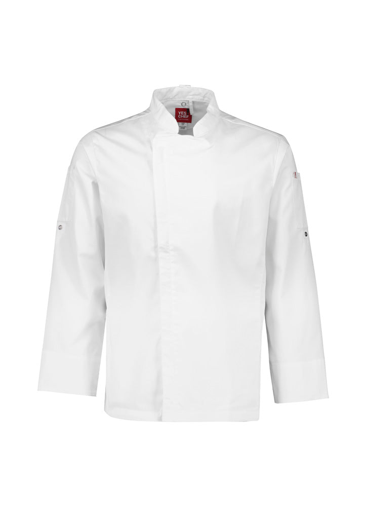 Mens Alfresco Long Sleeve Zip Chef Jacket