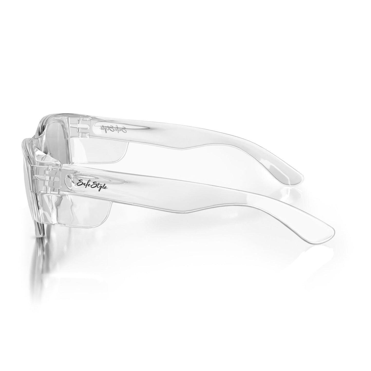 Classic Clear Frame Photochromic Hybrid Safety Glasses