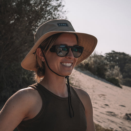 Worksite To Weekend Tan Flap Bucket Hat