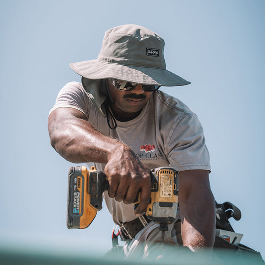 Worksite To Weekend Graphite Flap Bucket Hat