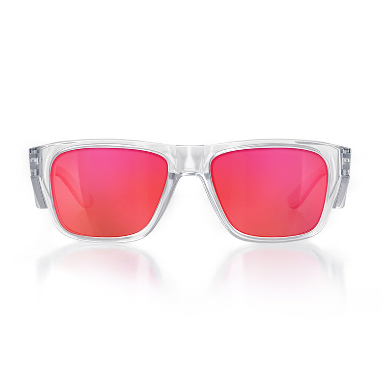 Fusions Clear Frame/Mirror Red Polarised UV400