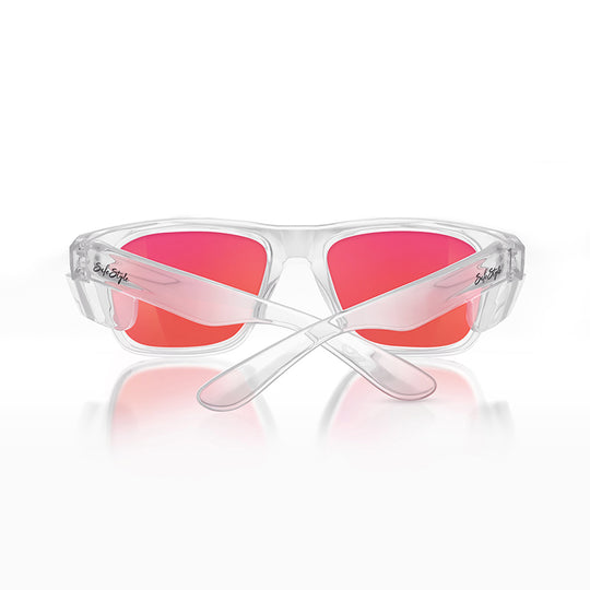 Fusions Clear Frame/Mirror Red Polarised UV400