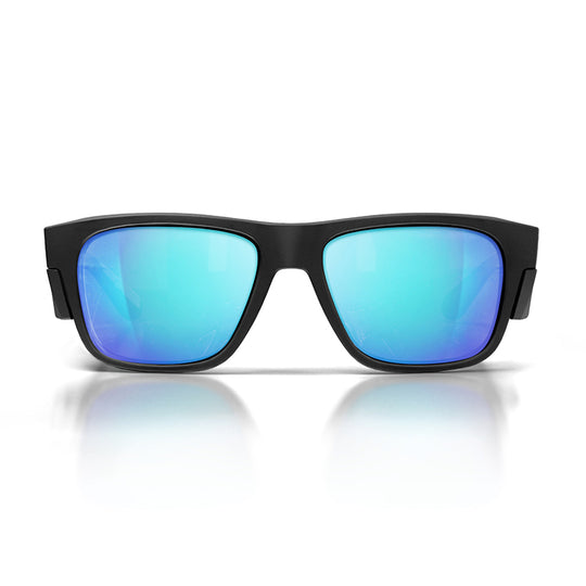 Fusions Matte Black Frame/Mirror Blue Polarised UV400