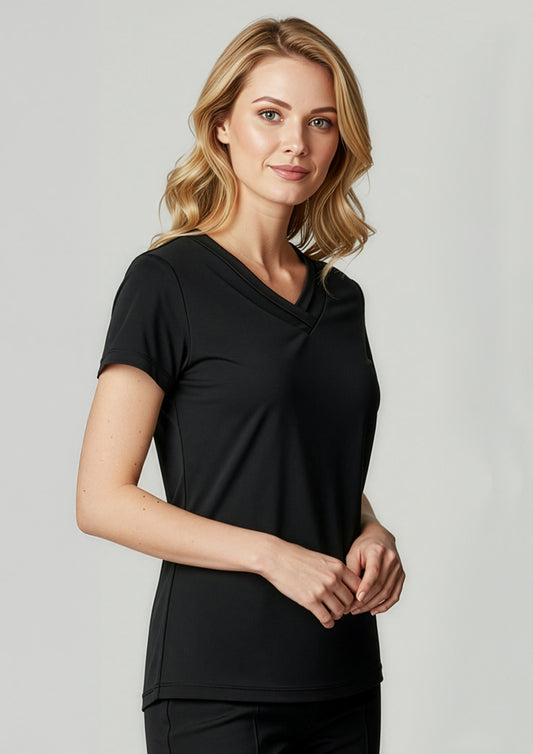 Lana Ladies V-Neck Short Sleeve Top