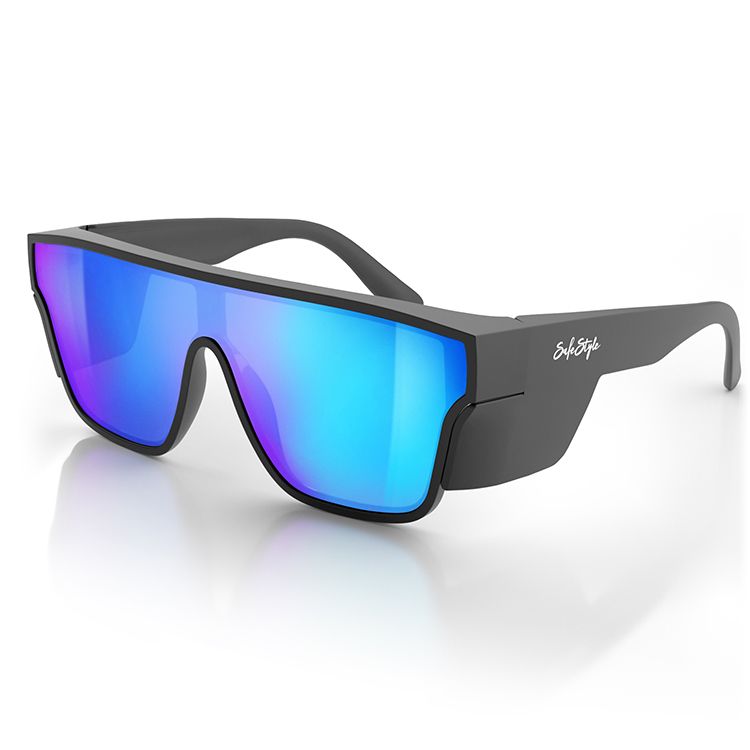 Primes Matte Black Frame/ Blue Reflectors Lens