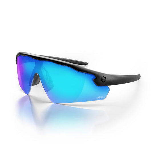 Safestyle Phantoms Matte Black Frame Reflectors Blue Lens
