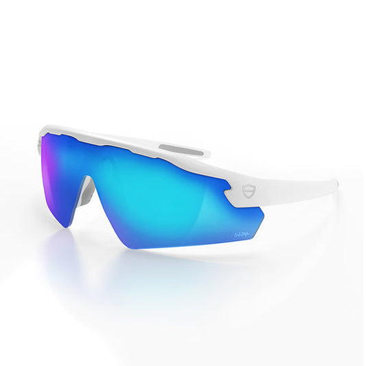 Safestyle Phantoms Matte White Frame Reflectors Blue Lens