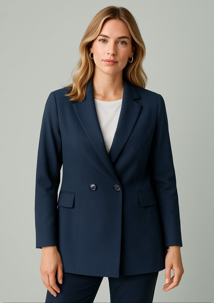 Womens Renew Double Breasted Long Line Jacket