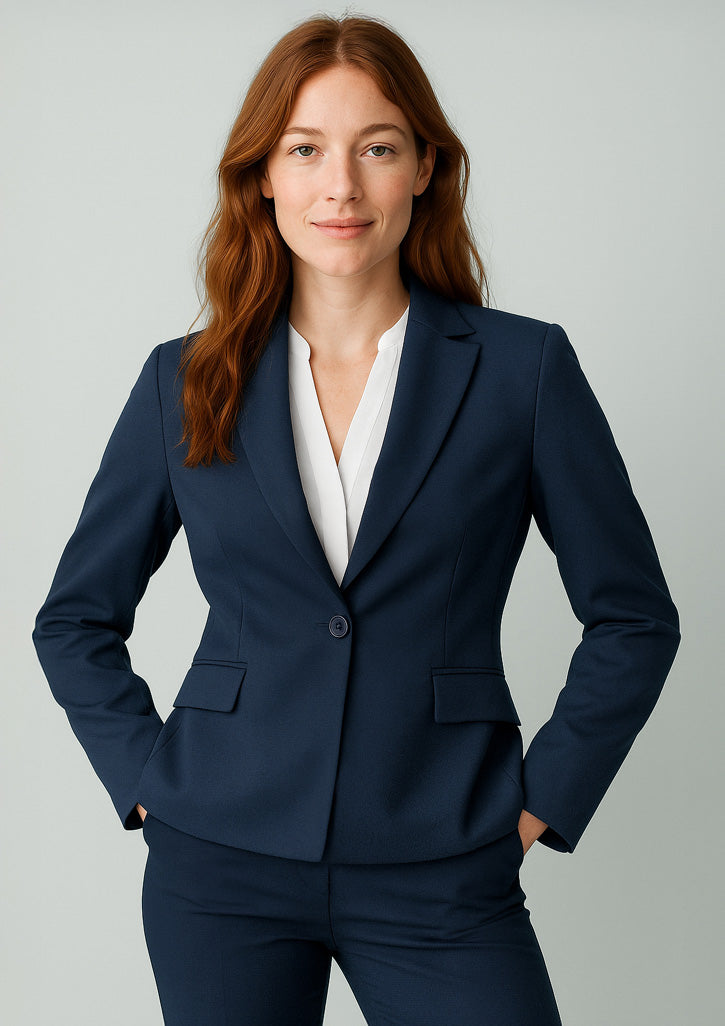 Womens Renew Single Button Mid Length Jacket