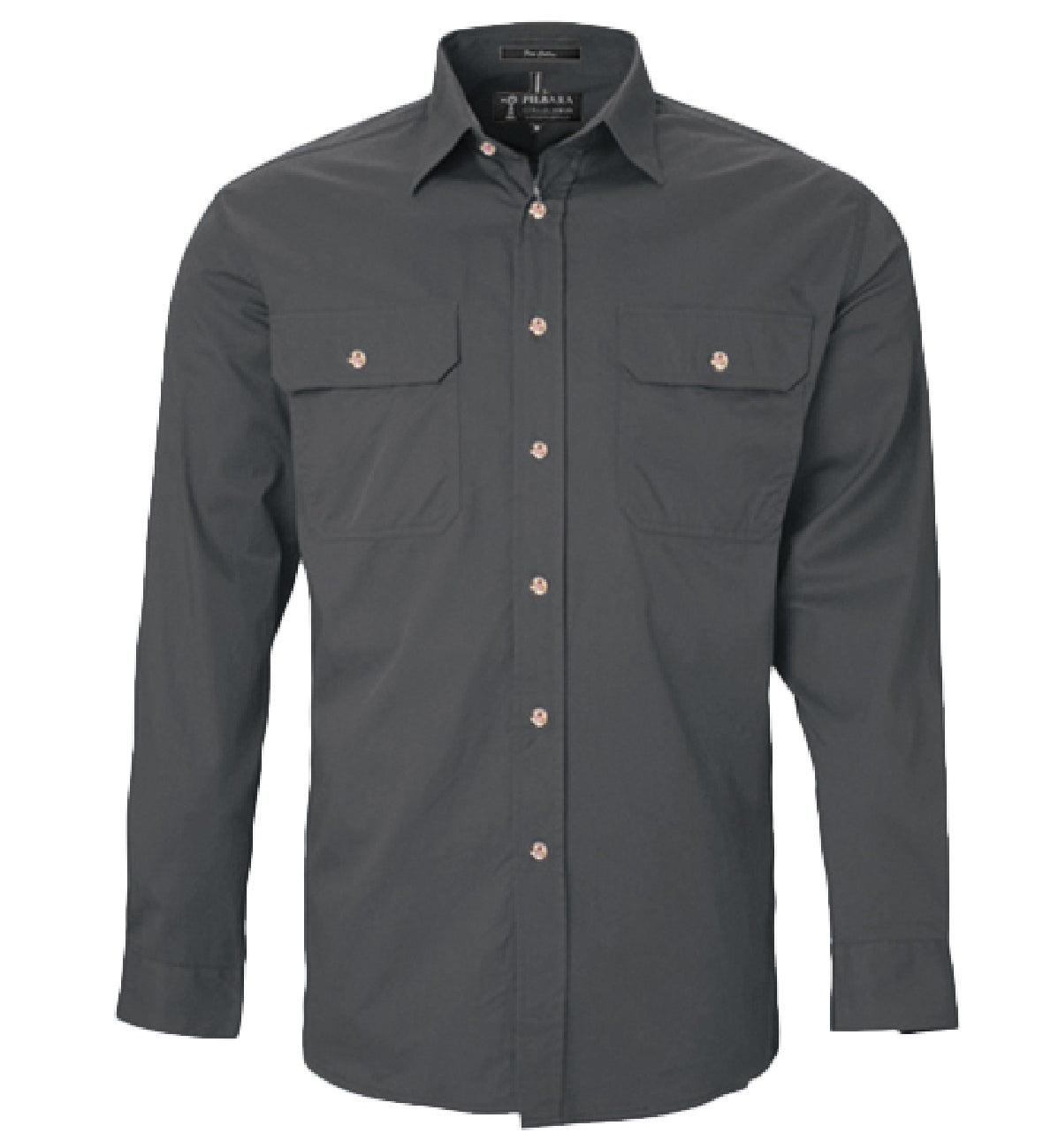 Pilbara Shirt Mens Open Front Long Sleeve Shirt