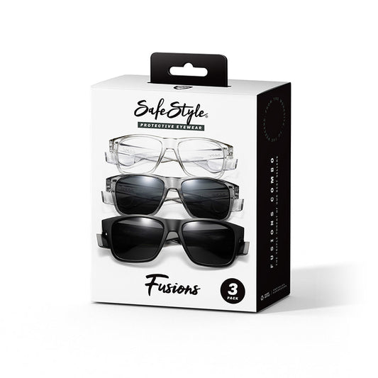 Fusions 3-Pack Combo Matte Black/Graphite/Clear