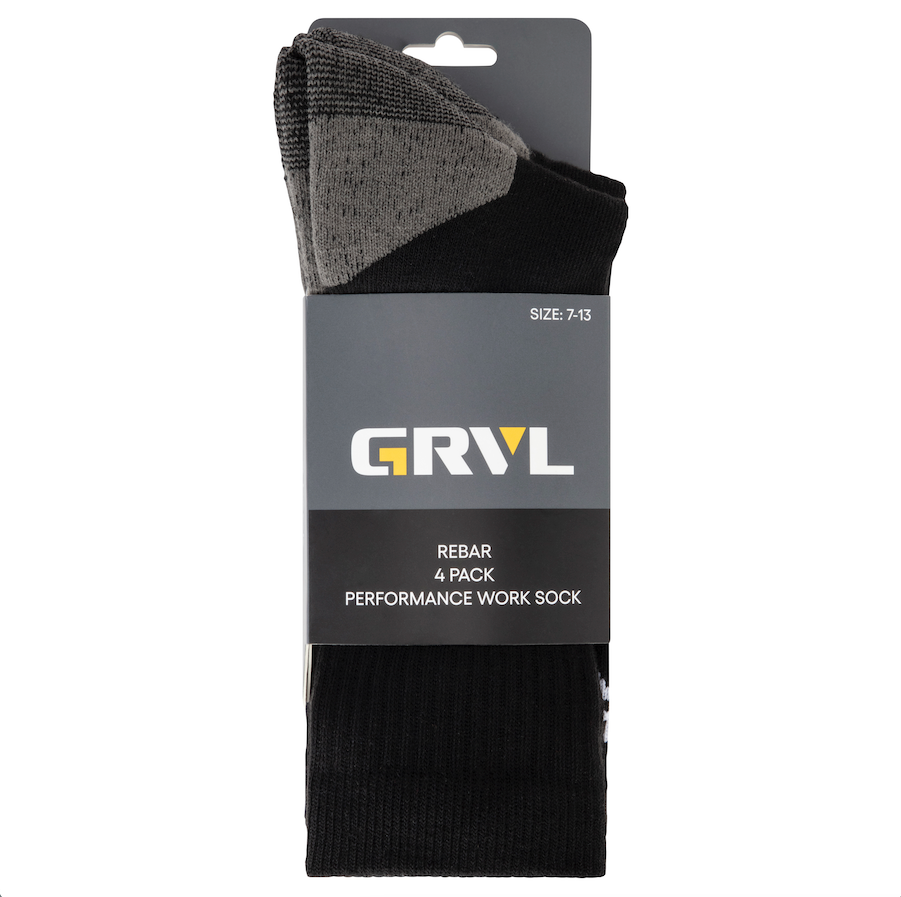 GRVL Rebar Sorbtek 4 Pack Socks