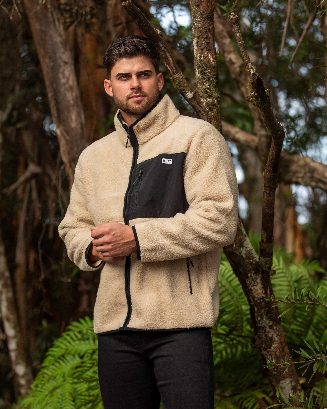 Unit Mens Teddy Fleece Jacket - Claim