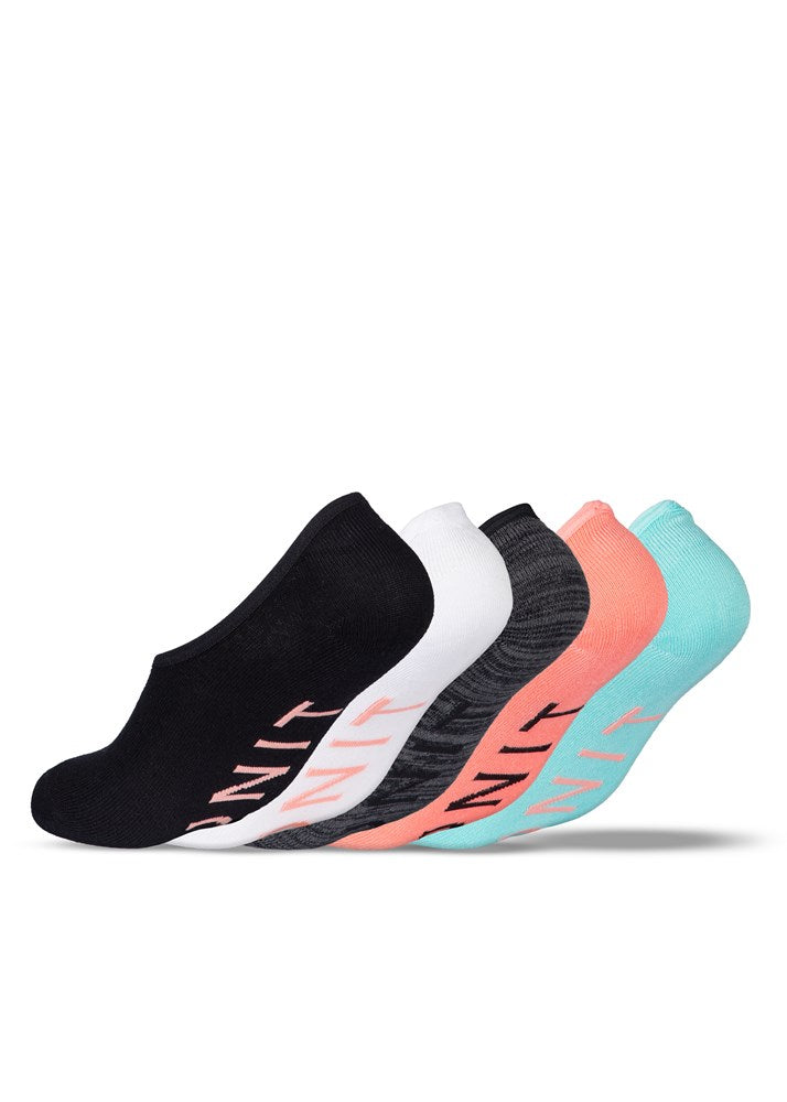 Unit Ladies Bamboo Socks - No Show - 5 Pack - Staple