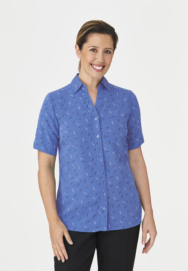 Blue Pattern Print Shirt