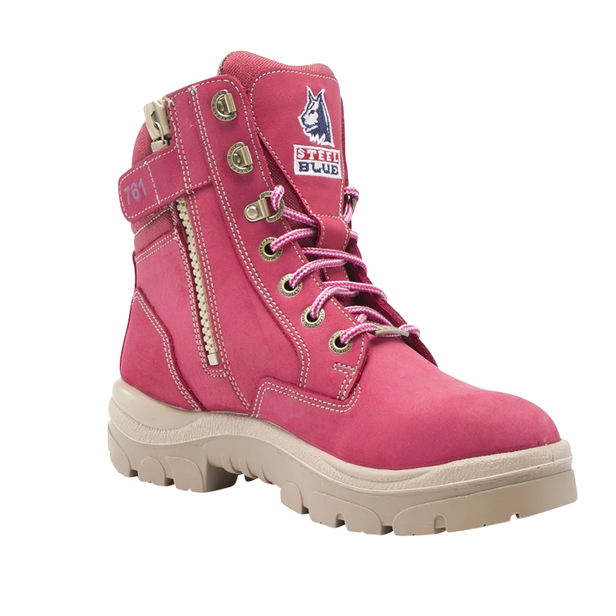 South Cross - Ladies Zip Lace Up Safety Boot