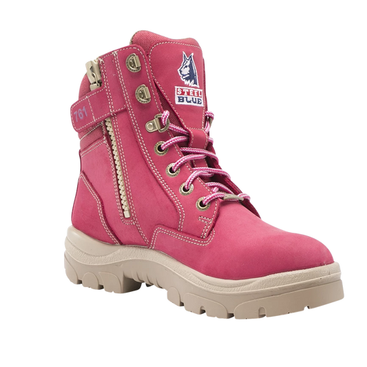 South Cross - Ladies Zip Lace Up Safety Boot