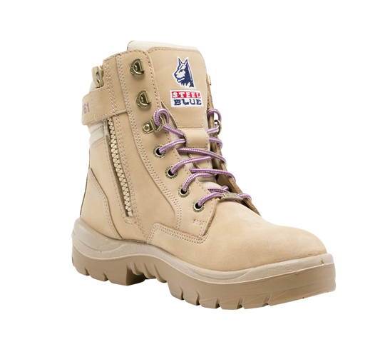 Southern Cross - Ladies Zip Lace Up Safety Boot P/R Sole