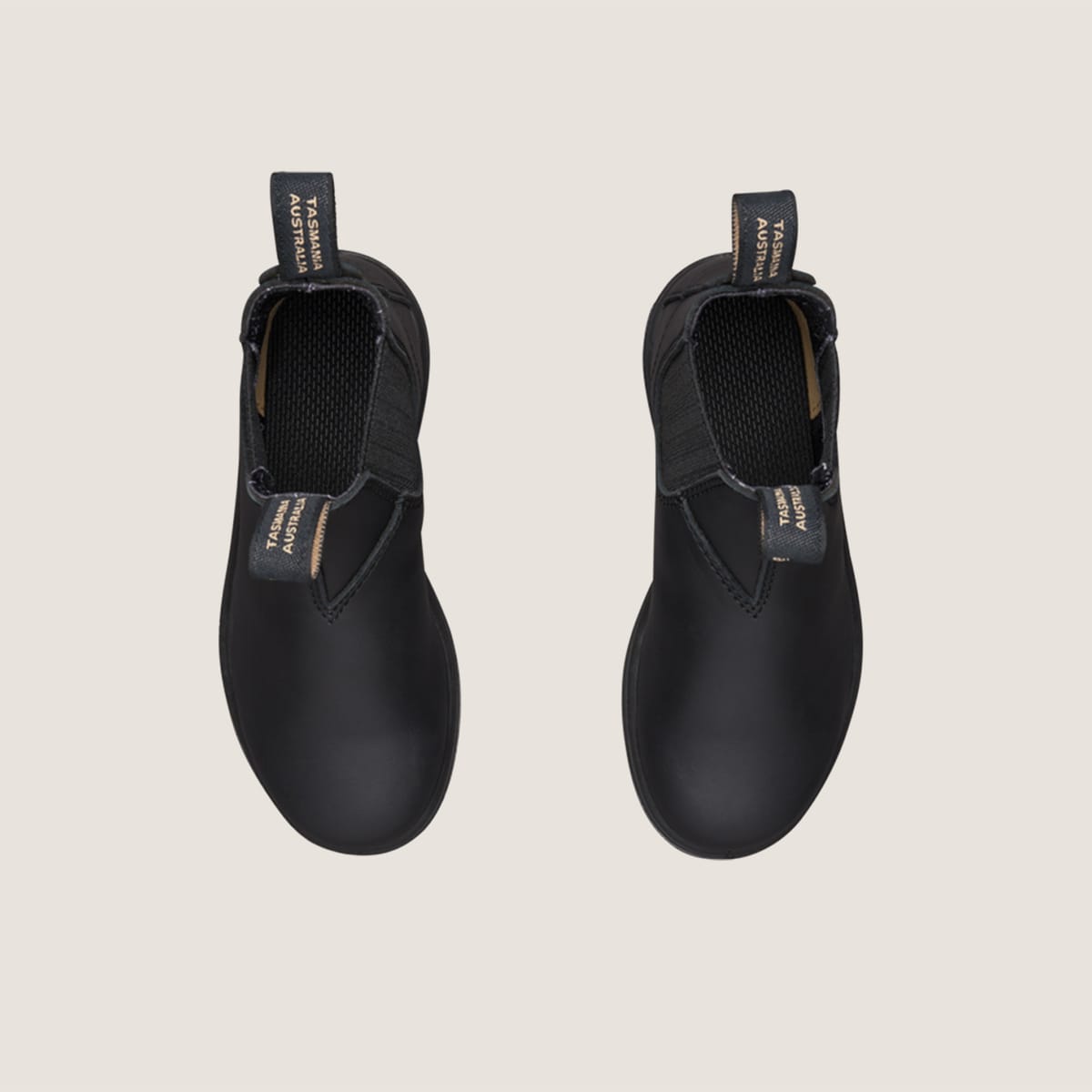 Childs Black Premium Leather Elastic Side Boot