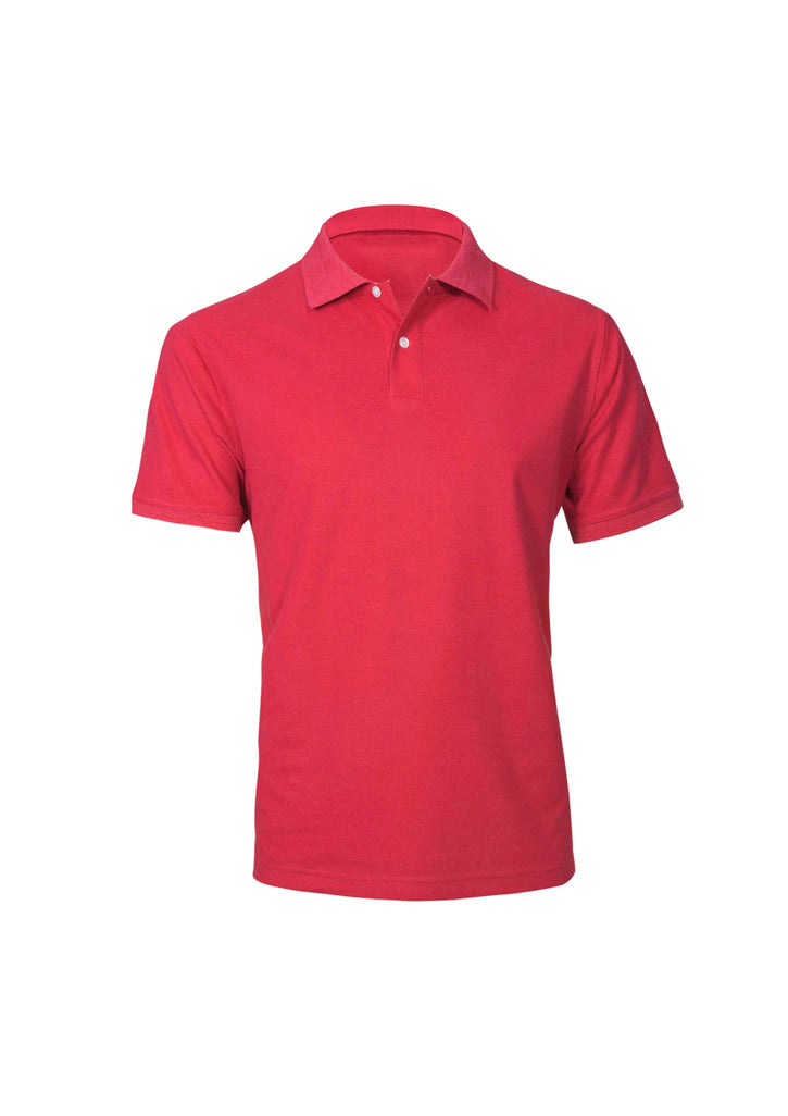  Mens Neon Polo Red