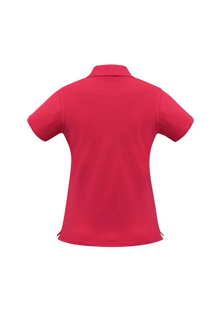 Ladies Neon Polo Red