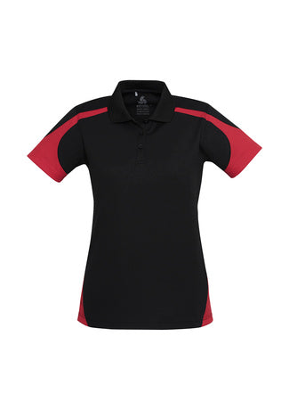 Ladies Talon Polo Black Red