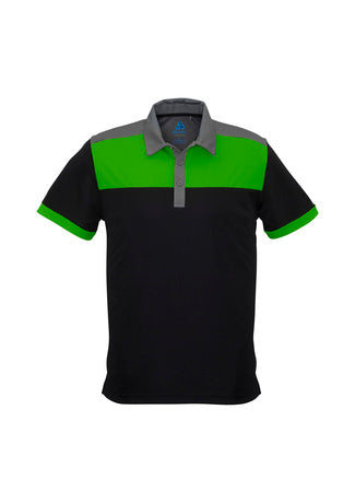 Mens Charger Polo Black Green