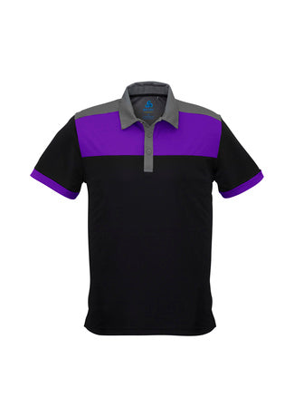 Mens Charger Polo Black Purple
