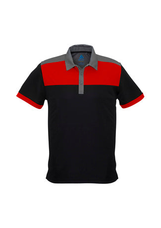 Mens Charger Polo Black Red