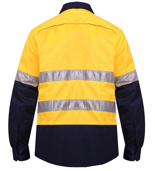 Rm107V2R 2 Tone Open Front Vented Long Sleeve - Reflective
