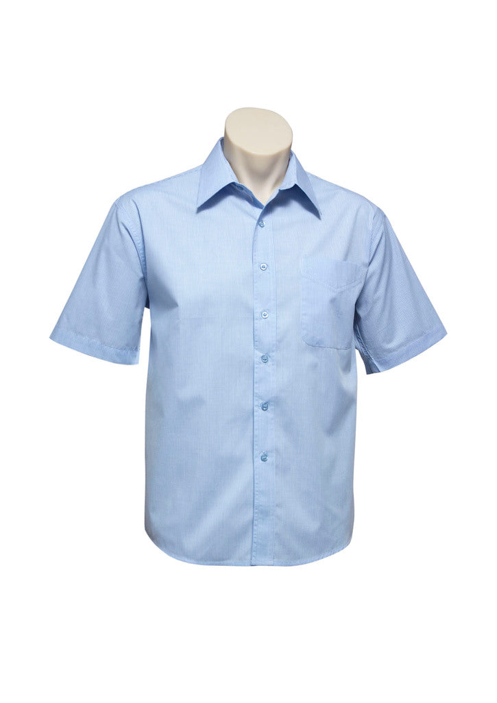 Short Sleeve Mens Micro Check Shirt
